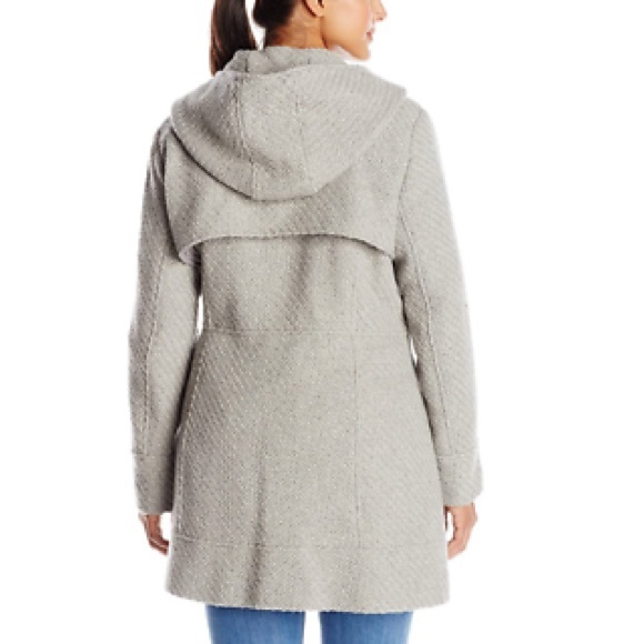 Jessica Simpson Hooded Textured Wool Coat - L - Picture 2 of 16